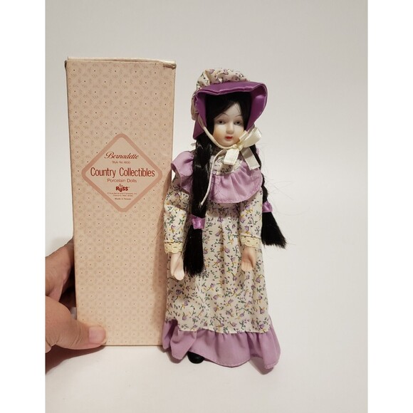 Russ Country Collectible ( Bernadette) Porcelain 8" Doll w/ Box - Picture 2 of 7